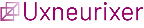 Logo of Uxneurixer with a stylized design element on a white background