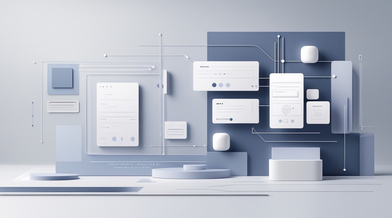 Modern home control panel system on a neutral background
