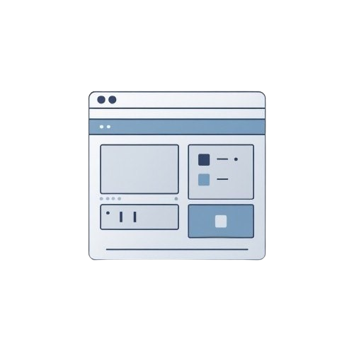 Illustration of a computer interface with various controls on a white background
